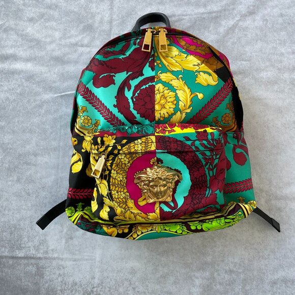 Versace Handbags - Versace | Nylon Medusa Print Backpack |  Multi color | Preloved